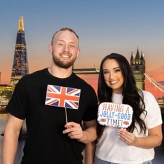 British Photo Booth Props – 41-pc Photobooth Kit with 8 x 10-Inch Sign 60 Adh…