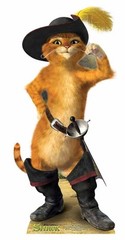 Puss in Boots from Shrek Cardboard Cutout Stand Up Standee Childrens Parties