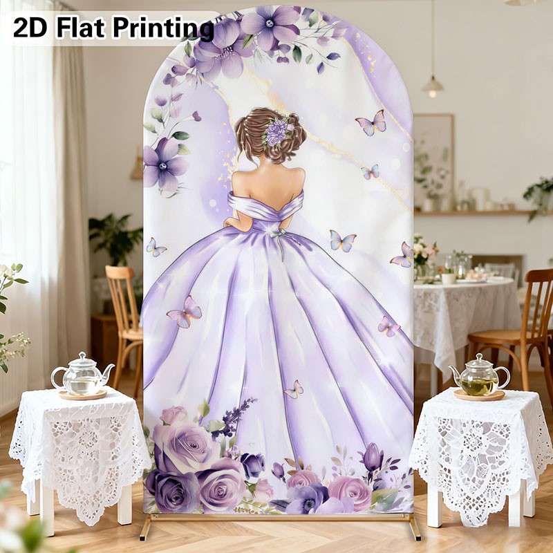 Quinceanera Arch Backdrop Cover Mis Quince 15th Birthday Party Background Prop