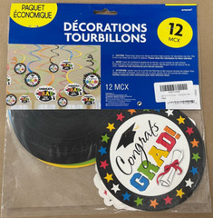 Graduation Decorations 2025 Pack of 12 Swirl Decorations Multicolor