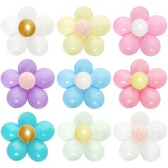 16 Set Daisy Flower Balloons DIY Kit Boho Macaron Pastel Daisy Latex Balloon …