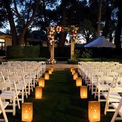 50 Pack White Paper Luminary Bags Candle Lantern Bags, Star Luminaries for Ch…
