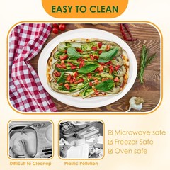 Disposable Oval Paper Plates, 100Pack 12.5inch Biodegradable Large, Compostab…