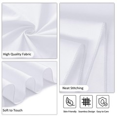12 Pack White Table Cloth 60 x 102 Inch Rectangular Tablecloths for 6 Foot Re…