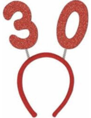 30TH BIRTHDAY PARTY GLITTER HEADBAND BOPPER GREAT GAG GIFT