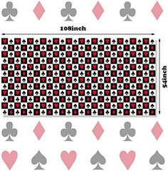 2 Pcs Casino Theme Party Decorations Poker Tablecloth Las Vegas Plastic Table