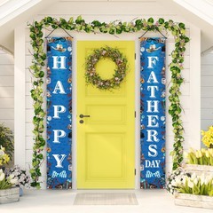 Happy Fathers Day Decorations First Porch 12×71 inches, Black