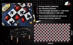 2 Pcs Casino Theme Party Decorations Poker Tablecloth Las Vegas Plastic Table