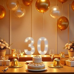 30th Birthday LED Light-Up Marquee Sign