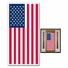 AMERICAN FLAG DOOR COVER AMERICA USA STARS AND STRIPES PARTY DECORATION POSTER