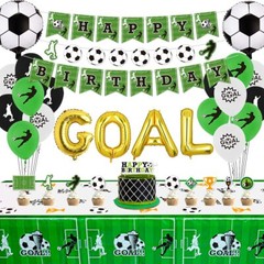 Soccer Birthday Party Decorations Soccer Happy Birthday Banner And Cake Toppe…