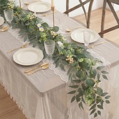 6 Ft 2 Packs Artificial Greenery Eucalyptus Garlands Faux Silver Dollar