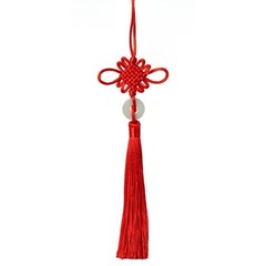 For TRADITIONAL Red Knot Hanging Decorations Handmade with Silk Tassels
