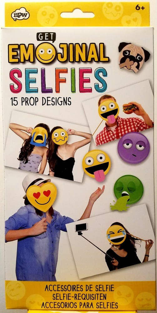 SELFIE Photo Picture PROPS Emoji GET EMOJINAL – 10 fun props with 15 designs
