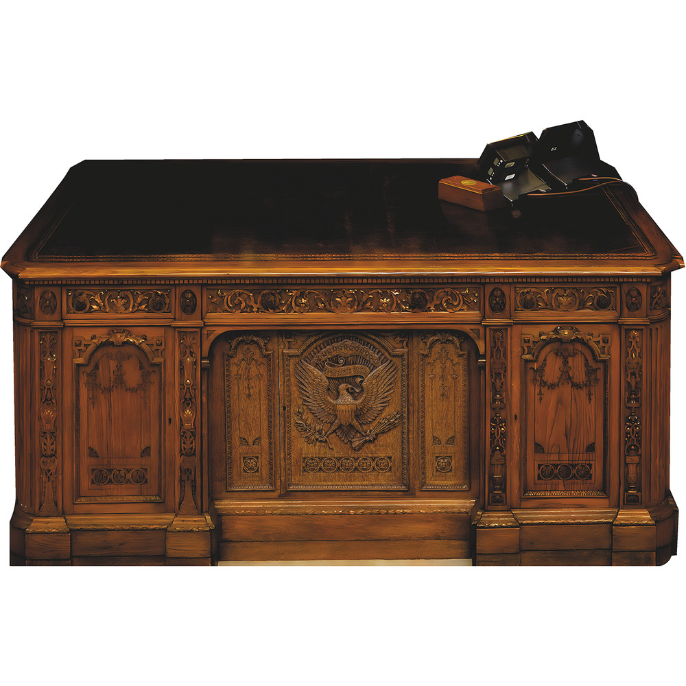 SP13212 White House Oval Office US President Resolute Desk Cardboard Cutout Stan