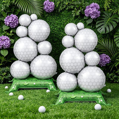 Golf Balloons, 2 Pack 3.5ft Self Standing Golf Party Decorations | Freestanding