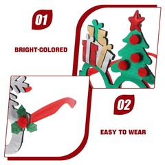6Pcs Reusable Christmas Glasses Frames Festive Party Eyewear for Decoration