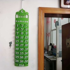 Eid Mubarak Advent Calendar 30days Hanging Felt Countdown ramadan decorations ET