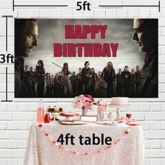 The Walking Dead Birthday Backdrop Banner Background Vinyl Party Decor 5x3ft