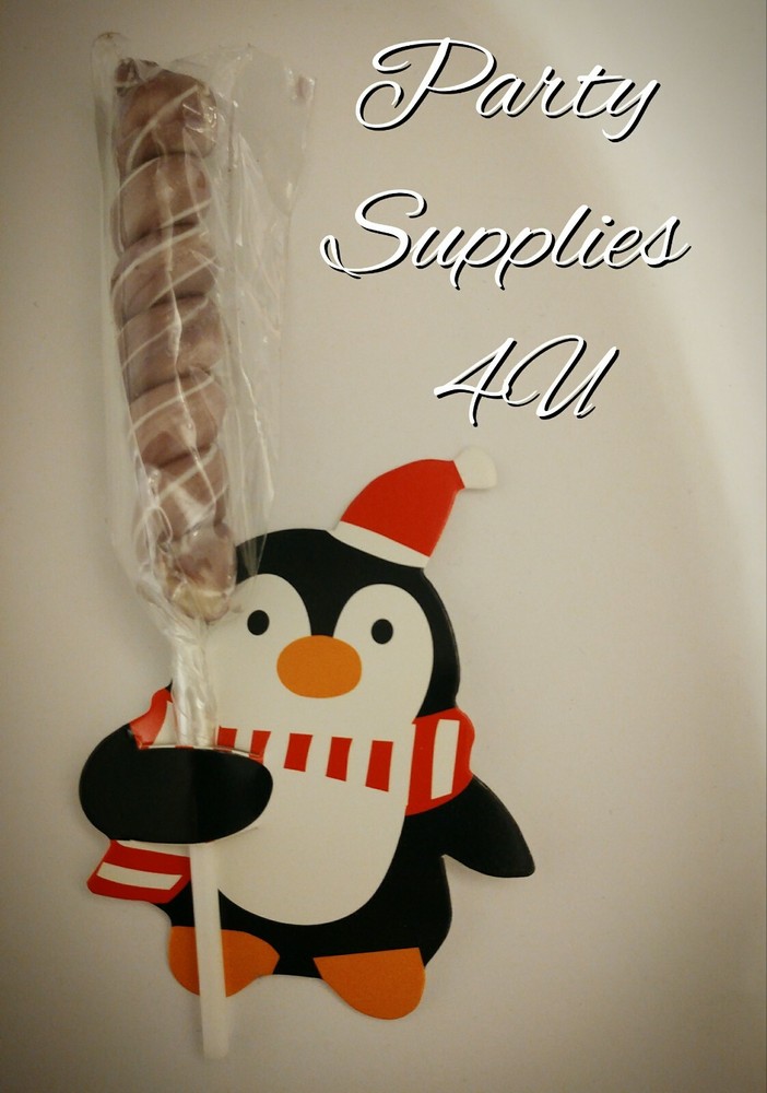 10pk Christmas Penguin Lollipop/Lolipop stick holder Santa/Party/Gift/Xmas/kids