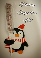 10pk Christmas Penguin Lollipop/Lolipop stick holder Santa/Party/Gift/Xmas/kids