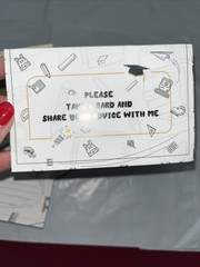 Graduation Party “She Believed She Could”Napkins, Advice For Grad BOX Cards LOT