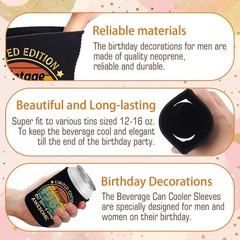 Collapsible Can Insulator Set – 60th Birthday Favors