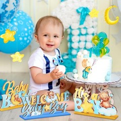 6 Pcs Bear Baby Shower Table Wooden Decorations Bear Centerpieces for Tables …
