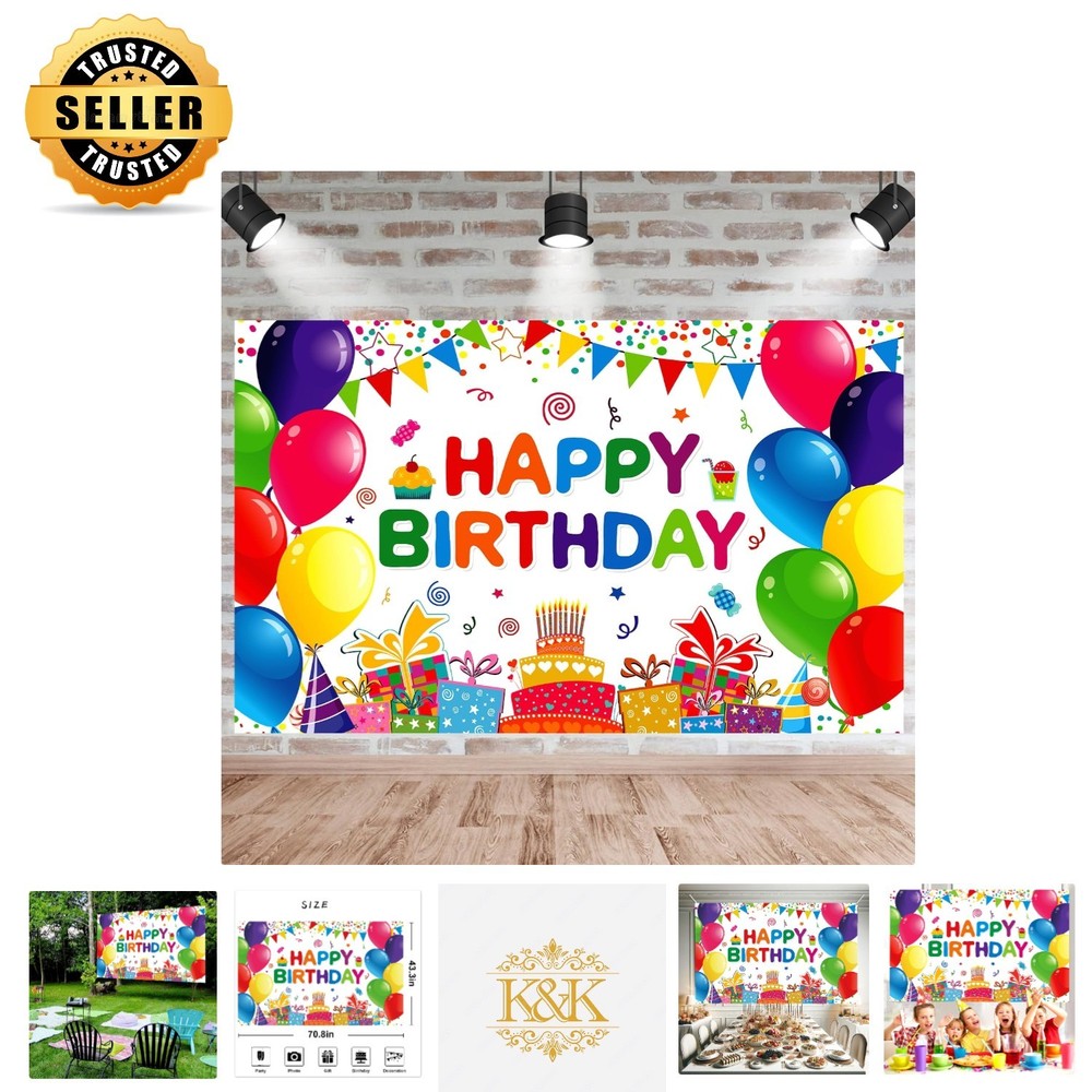 Large 6×3.6ft Birthday Decoration Banner – A Must-Have for Your Celebration