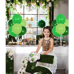4 Green Balloon Centerpiece for Table,Balloons Stand Kit for Forest Wild Them…