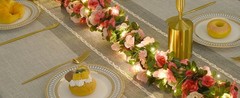 2Pcs 16.4Ft Flower Garland Artificial Rose Vines for Bedroom, Cute Fake Hanging