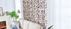 2Pcs 16.4Ft Flower Garland Artificial Rose Vines for Bedroom, Cute Fake Hanging