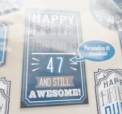 Male Birthday Big Decorating Lot Includes Table & Wall Decor & Photo Props Kit