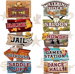 Western Birthday Party Decorations 20 Pieces Cowboy Themed Party Signs Welcome T