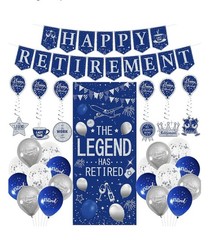 Retirement Party Decorations – Blue & Silver