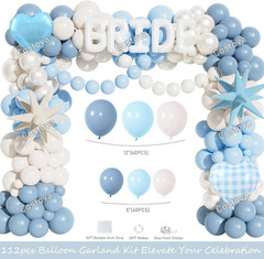 Last Toast on the Coast Bachelorette Decorations Kit- 119 Pcs Complete Coastal C