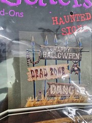 Halloween Scene Setter Wall Decor Lot Skeletons Death Haunted Signs Tombstones