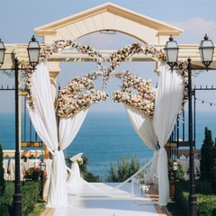 Heart Shaped White Metal Wedding Flower Balloon Arch Stand Frame Garden Trellis