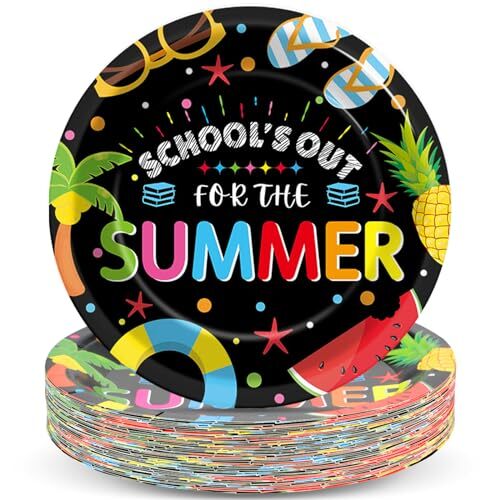 48PCS School’s Out for The Summer Tableware for Kids Class End of School Year…