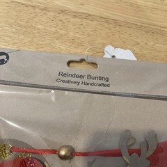 Reindeer Bunting – Festive Christmas Decoration – 1.5m