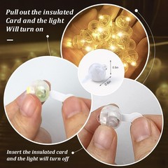 50pcs LED Warm White Balloon Lights, Round LED Mini Lights for Paper Lantern …