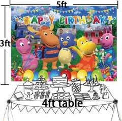 The Backyardigans Party Decorations Birthday Backdrop Banner Poster Vinyl 5*3ft