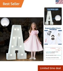 3FT Marquee Light Up Letters, Cool White Light Up Letters A, Large Marquee Le…