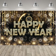 Extra Large Happy New Year Fabric Sign Banner