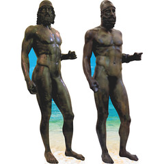 H99418 Warriors from Riace Double Pack Ancient Greek Bronze Statues 5th Century