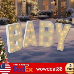 70cm BABY Marquee Letters LED Light Up Sign for Baby Shower Birthday Party Decor