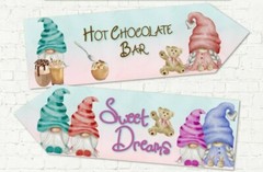 4 Personalised Gnome Sleepover Slumber Party Decoration Arrows