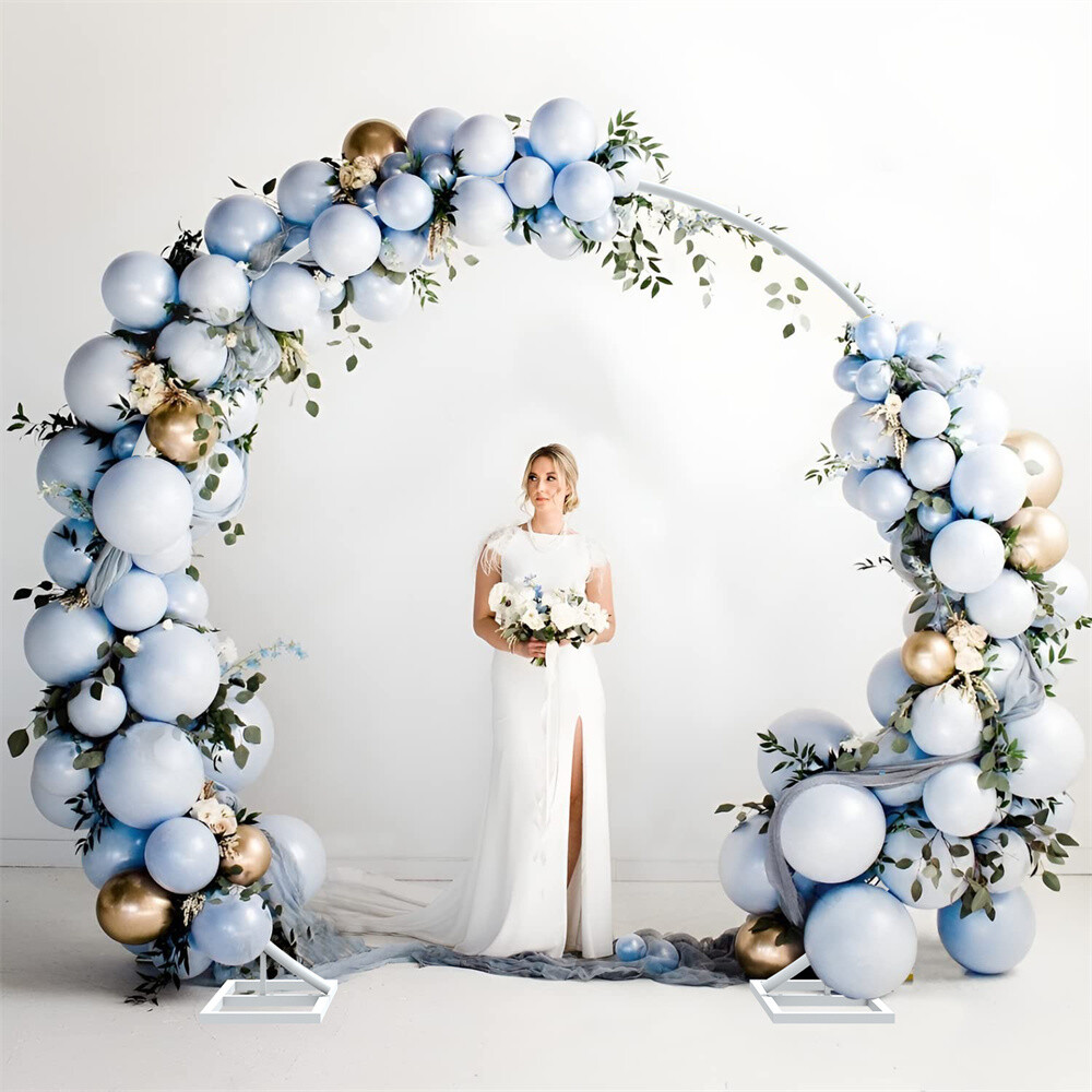 Metal Round Balloon Arch Backdrop Stand for Party Wedding Baby Shower Heavy Duty