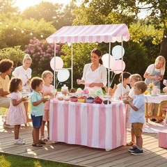 Carnival Tablet Tent Kit Circus Party Decoration Include Tabletop Hut, Tent C…