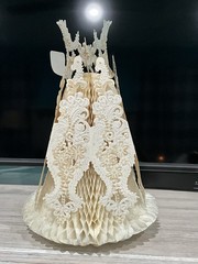 Vintage Hallmark Bridal Shower Centerpiece: Honeycomb Bells Glittering Accents